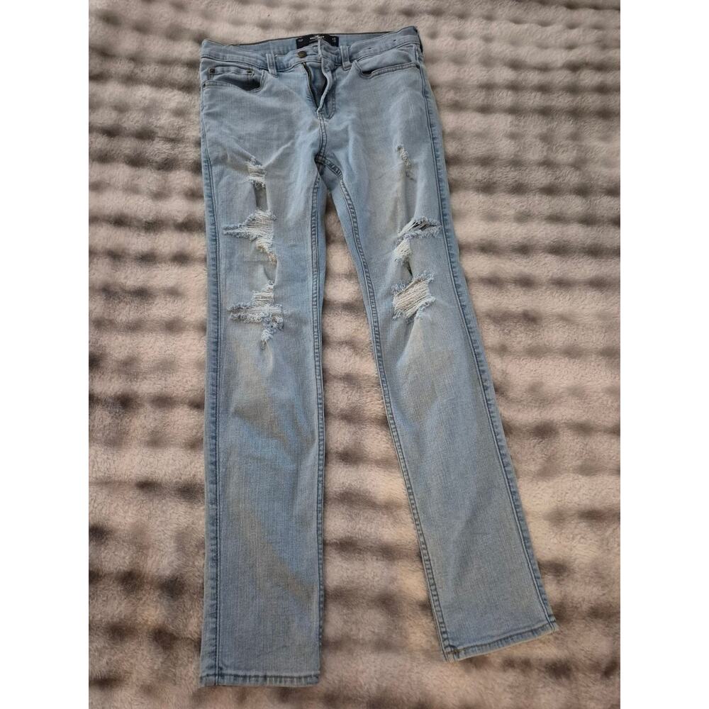 Hollister Skinny Jeans W31 L32 Light Wash Distressed Hollister Advanced Stretch
